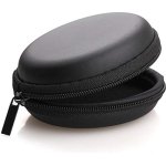 Inefable® Earphone Headphone Case Pouch Cover Carrying Case for Earphones, Headset, Pen Drives, SD Cards, All Mobile Accessories (Black) (Pack of 1)