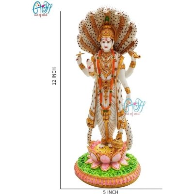 soni craft Eastern Hindu God Vishnu Decorative Statue Narayana The Preserver and Protector Figurine Panchayatana Puja Supreme Deity Enlightenment showpiece