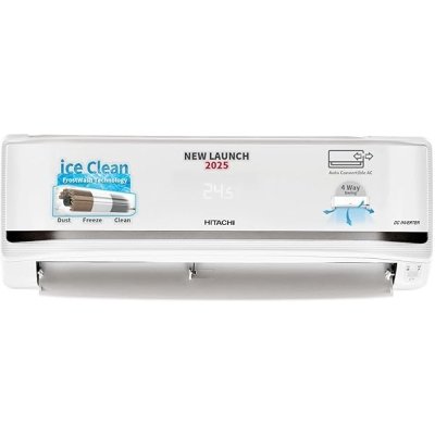 Hitachi 2 Ton Class 5 Star, 4-Way Swing, ice Clean, Xpandable+, Inverter Split AC (100% Copper, Dust Filter, 5500STXL RAS.V522PCBISH1, White)