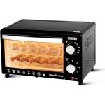 Inalsa Oven MasterChef 10BK OTG (10Liters) with Temperature Selection 800 W, Powder Coated Finish, Includes Baking Pan, SS Grill Tray, Hand Glove (Black, Silver) 800 watts