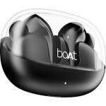 boAt Airdopes 311 Pro, 50HRS Battery, Fast Charge, Dual Mics ENx Tech, Transparent LID, Low Latency, IPX4, IWP Tech, v5.3 Bluetooth Earbuds, TWS Ear Buds Wireless Earphones with mic (Active Black)