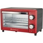 Wonderchef Oven Toaster Griller (OTG) Crimson Edge - 9 Litres - with Auto-shut Off, Heat-resistant Tempered Glass, Multi-stage Heat Selection, 2 Yrs Warranty, 650W, Red | Bake Grill Roast | Easy clean