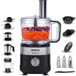 Inalsa Food Processor For Kitchen With Mixer Grinder Juicer|1000 Watt Copper Motor|2.5L Processing Jar|Chopping,Kneading Blade|Citrus Juicer|Shredding,Slicing,Whiskar&French Fries Cutter-Inox1000 Pro
