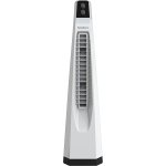 SYMPHONY Surround Jr. Personal Bladeless Tower Fan for Home Office with Turbo Throw, 90 Degree Oscillation, Knob Control Panel | Quiet Operation | Low Power Consumption | White | 1 Year Warranty