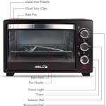 iBELL EO19LG | OTG 19 Litre, Oven Toaster Griller with Multi-Stage Heating Modes, Auto Off, 1500Watt | Black
