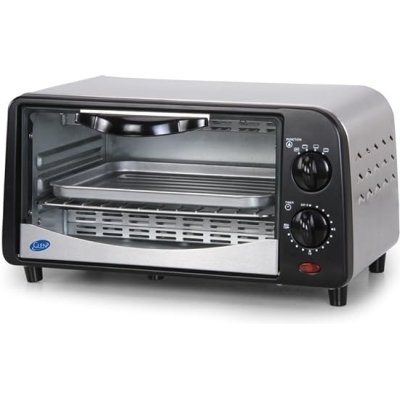 Glen Toaster Grillers - 9 Litre 800W Power Quartz Heating Elements - Black (5009)