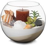 Incrizma Terarium Glass Bubble Bowl, Fish Bowl, Rose Bowl - Glass Round Vase for Weddings, Events, Decorating, Arrangements for Office or Home Decor (Dia - 20 CM)
