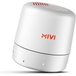 Mivi Play Bluetooth Speakers Wireless with 12 Hours Playtime. Wireless Speaker Made in India with Exceptional Sound Quality, Portable and Built in Mic-White