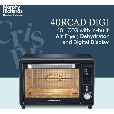 Morphy Richards Digital Otg Oven For Kitchen|40 Litre Oven Toaster Griller W/ 13 Preset Menu|Rotisserie,Convection W/In-Built Air-Fryer & Dehydrator Function|2-Yr Warranty By Brand|Deep Blue-2000W