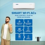 Blue Star 1.5 Ton 5 Star, 60 Months Warranty, Wi-Fi Smart Inverter Split AC (Copper, Convertible 5 in 1 Cooling, AI Pro, DigiQ Hepta Sensors, 4 Way Swing, IC518ZNURS, White)