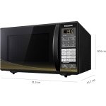 Panasonic 27L Microwave Conventional Oven(NN-CT64HBFDG, Black Mirror + Golden , Zero Oil), Free 1 Year Extended Warranty