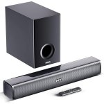 Mivi Fort H120 Soundbar - 120W Home Theatre Sound Bar, 2.1 Channel, 2 in-Build Speakers and 1 External Subwoofer, Multiple EQ & Input Modes, Made in India Sound bar for TV