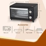 AGARO Marvel 9L Oven Toaster Griller, Cake Baking, Grilling, Toasting, OTG, 800 Watts, (Black).