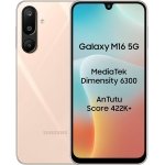 Samsung Galaxy M16 5G (Blush Pink, 6GB RAM, 128 GB Storage) | MediaTek Dimensity 6300| AnTuTu Score 422K+ | Super Amoled Display | 25W Fast Charging | 6 Gen. of OS Upgrades | Without Charger