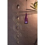 Zishta Golring Set Handmade Decorative Wind Chimes - 5 Copper Coated Iron Bells for Home Balcony & Garden Decoration - Golden Colour Home Decor Item