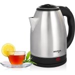 Milton Rapid Electric Kettle 1.8L | 1500 Watts | Stainless Steel Hot Water portable Electric Kettle for Home, Office | Auto Cut-Off with Wide Mouth | Cool-touch Handle and Single-Touch Lid Lock