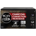 LG 32 L Scan to Cook Wi-Fi Enabled Charcoal Convection Healthy Microwave Oven (MJEN326UIW, Black - Regal Pattern, Heart Friendly Recipes, Pasteurized Milk, Ghee, Diet Fry & 360° Motorised Rotisserie)