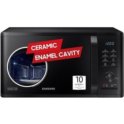 Samsung 23 L Grill Microwave Oven (MG23A3515AK/TL, Black, Various Auto Cook Programs, Keep Warm, Quick Defrost, LED Display, Ceramic Enamel Cavity, Wire Rack with 10 year warranty)