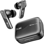 boAt Airdopes 800, Dolby Audio, Adaptive EQ by Mimi, 4Mics AI ENx, App Support, Fast Charge, Low Latency, IPX5, v5.3 Bluetooth Earbuds, TWS Ear Buds Wireless Earphones with mic (Interstellar Black)