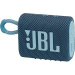 JBL Go 3, Wireless Ultra Portable Bluetooth Speaker, Pro Sound, Vibrant Colors with Rugged Fabric Design, Waterproof, Type C (Without Mic, Blue)