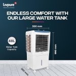 Livpure Zencool Personal Air Cooler- 48L with High Air Delivery, Motor with Thermal Overload Protection, Anti-Bacterial Honeycomb Pads | Inverter Compatibility| 2 year Motor Warranty by Livpure