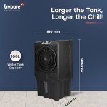 Livpure Scorpio Desert Air Cooler- 100 L | 20" Fan Blade | High Air Delivery | Water Level Indicator | Anti-Bacterial Honeycomb Pad | 350 Watts Motor | 2 years Warranty by Livpure