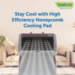 Symphony Touch 40 Room Air Cooler | High Efficiency Cooling | 185W | CFD Technology | 40L | Fully Closable Louvers | Manual Mode | Air Cooler with Wheels For Easy Mobility | 1 Year Warranty