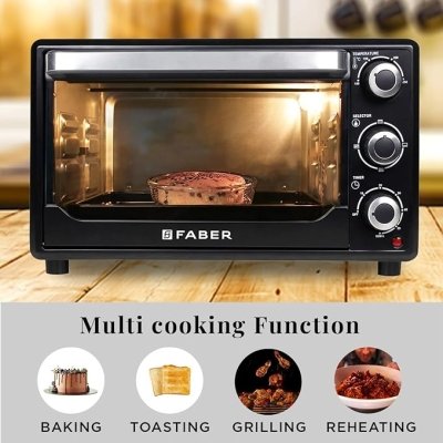 Faber Fotg Bk 24 Liter Oven Toaster Grill,Black,24 Liter(131.0628.552),1600W