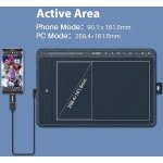 HUION HS611 Graphics Drawing Tablet 10X6 inch with 8192 Levels Battery-Free Pen, 8 Multimedia Keys and 10 Press Keys, Support Android, Ideal Use for Distance Education and Wed Conference (Blue)