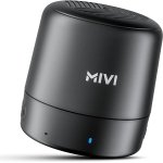 Mivi Play Bluetooth Speaker with 12 Hours Playtime. Wireless Speaker Made in India with Exceptional Sound Quality, Portable and Built in Mic-Black