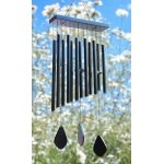 Paradigm Pictures Wind Chimes for Home Positive Energy for Balcony Bedroom (Black 12 Pipe)