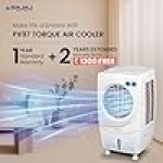 Bajaj PX97 Torque New 36L Personal Air Cooler For Home | High Speed Fan | 30Ft Powerful Air Throw | Inverter Compatible | Cooler For Room | 3 Yrs (1 Yr Standard + 2 Yrs Extended) Warranty【White】