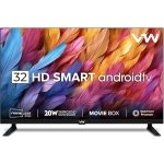 VW 80 cm (32 inches) Frameless Series HD Ready Android Smart LED TV VW32S (Black