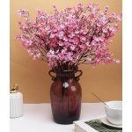 TIED RIBBONS Pack of 5 Artificial Baby Breath Gypsophila Flowers Bunches for Vase Pot Home Decoration (Pink) for Home Decor Living Room Side Table Centerpiece (Vase not Included) Silk