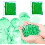 VERAT Water Gel Jelly Beads, 10000 Pcs Round Gel Beads, 7-8mm Vase Filler for Wedding, Christmas, Birthday, Party, Home, Anniversaries Water Bullets for Gun Ammo - Green