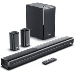 Mivi Fort H550 Soundbar, 5.1 Channel HomeTheatre, 3 in-Build Speakers, 2 Satellite Speakers and 1 External Subwoofer, Multiple EQ & Input Modes, Made in India Sound bar for TV (Installation Included)