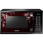 Samsung 28 L Convection Microwave Oven (MC28H5025VR, Black with Pattern(Delight Red), slimfry)