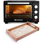 Wonderchef OTG & Wooden Tray Gift Combo | 19L OTG | Bake Breads and Cakes | Time Control upto 60 Mins | Temperature Control upto 250⁰ | Heat Resistant Window, Removable Crumb Tray | 2 Year Warranty