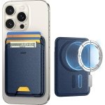 ESR for MagSafe Wallet, 5-Card Holder, Magnetic Wallet for iPhone, RFID Blocking, with 3,200 g Magnetic Strength, Vegan Leather, Ultra-Slim for iPhone 16/15/14/13/12 Series, Not for 13/12 Mini，Black