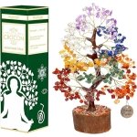 Crocon Seven Chakra Tree of Life for Positive Energy - Feng Shui Decor, Fake Bonsai, Crystals and Healing Stones, Money Tree, Room Decor 7 Chakra, Stone, Healing Crystals, Spiritual Gifts