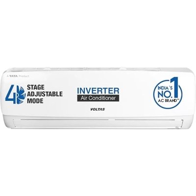Voltas 1 Ton 3 Star, Inverter Split AC (Copper, LED Display, Anti-dust Filter, 123V Vectra Elegant, White)