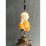 Ws Buddha Wind Chime For Home Positive Vibes|3 Brass Bells Hanging Wind Chime| Home Decor Items, Multi Color