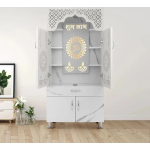 pfoam Temple With Led Light Engineered Wood Home Temple  (Height: 130, Pre-assembled)